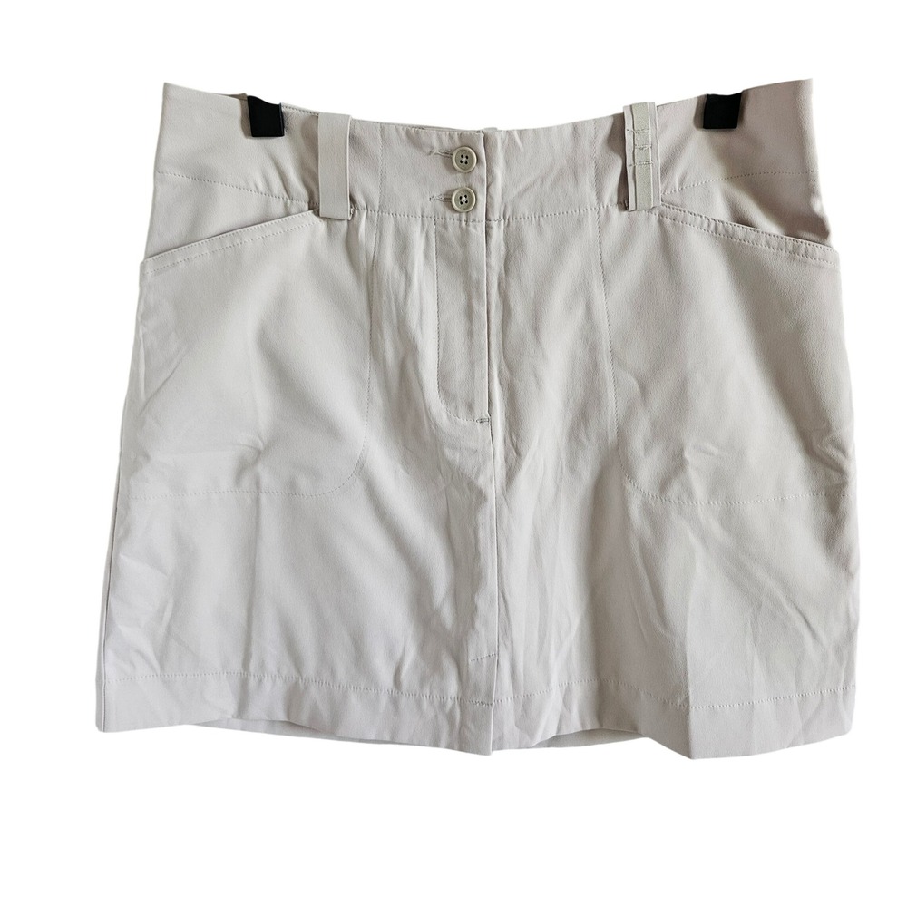 Nike Golf NikeFit Dry Skort Womens 8 Beige Athletic Tennis Golf Skirt Stretch